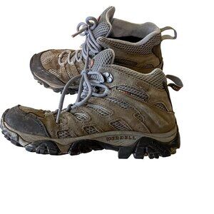 Merrell Moab Mid Waterproof Hiking Boots Vibram Sole sz 8